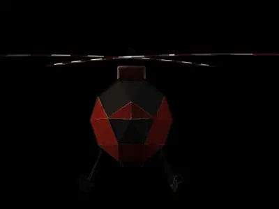 Helicopter Low poly  Low-poly 3D model