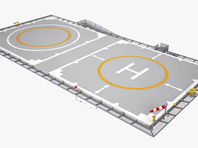 Dual Heliport 3D model