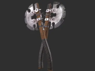apocalypse axe Low-poly 3D model