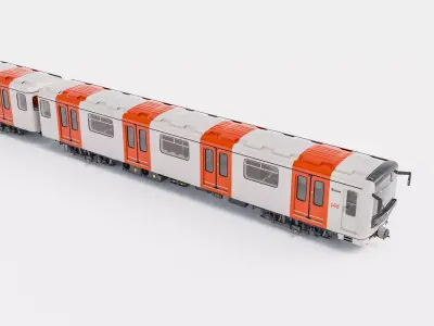81-71M Prague metro train set PID - Metro Praha 3D model
