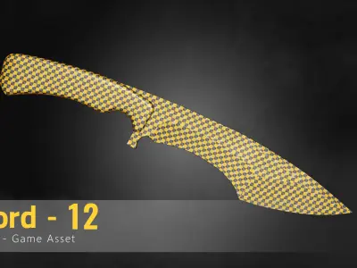 Sword-12 Low-poly 3D model