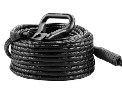Pressure Washer Hose with Handle Nozzle Low-poly 3D model