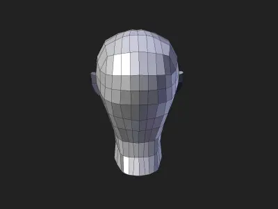 human head Free low-poly 3D model
