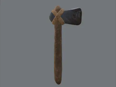 Primitive Stone Axe 4K PBR 3D model