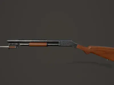 Shotgun WW1 Free 3D model