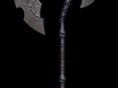Axe weapon Free low-poly 3D model