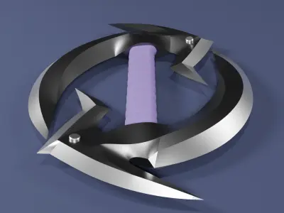 Dual sickle shadow fang 3D model for game 3D model