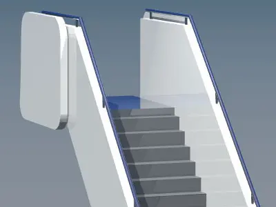 Airport stair 3D model