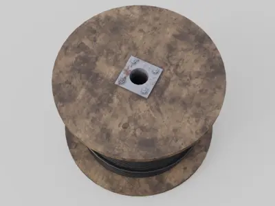 Cable Reel 2 Low-poly 3D model