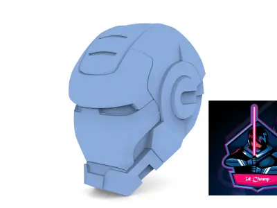 IRON MAN WAR MACHINE HELMET READY TO 3D PRINT 3D model