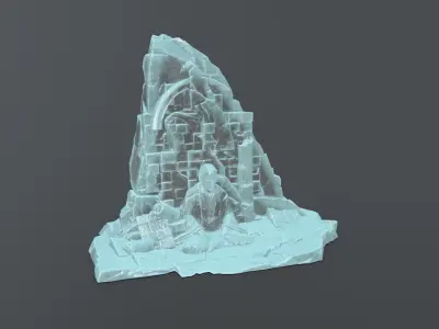 Buddha Rock Low-poly 3D model