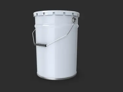 Painted Metal Bucket 20L 3D Model