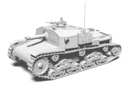 SemoventeM40 tank 3D model