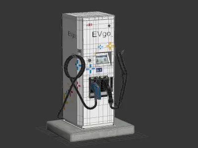 Electric Vehicle Charging Station EV GO Part 1 3D model