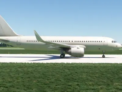 Airbus A320 Neo White  Low-poly 3D model