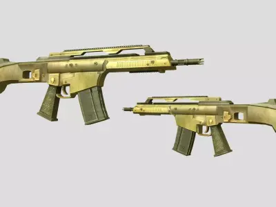 gun low poly gun gun for 3d gaming 3D model