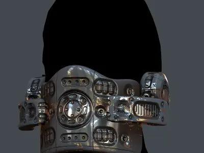Helmet gas mask scifi military combat Low-poly  Low-poly 3D model