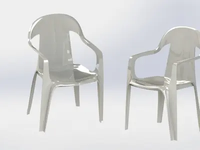 Plastic chair - SolidWorks 3D model