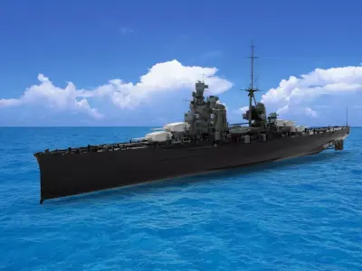 Italian cruiser Gorizia 3D model