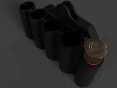 Picatinny Shell Holder for Shotgun Shells Low-poly 3D model