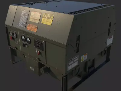 Military Generator 01 Low-poly 3D model