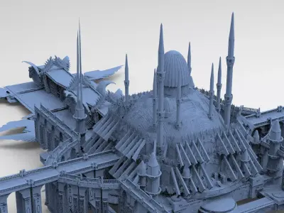 Dark World Grand Temple Dome 5 3D model