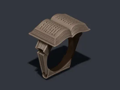 Book ring 3D print model