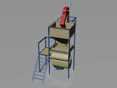 Mixer Sanitization Machine Low-poly 3D model