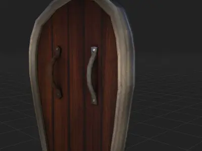 Long Shield Low-poly 3D model