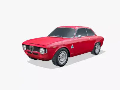 Alfa Romeo Giulia Sprint GTA 1965 Low-poly 3D model