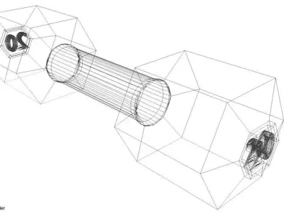 Exercise Equipment Shaped Dumbell 3D model