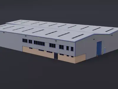 Warehouse 3 Low-poly 3D model