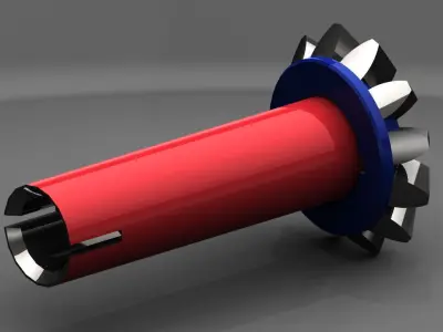 Bevel gear 3D model by prithvirajpshetty