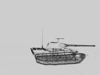 Pzkw V WW2 German Panther Tank 3D model