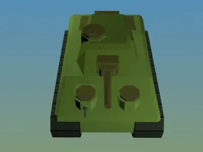 Low Poly WW2 Sherman Tank Free low-poly 3D model