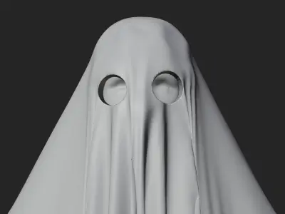 Highpoly ghost  Low-poly 3D model