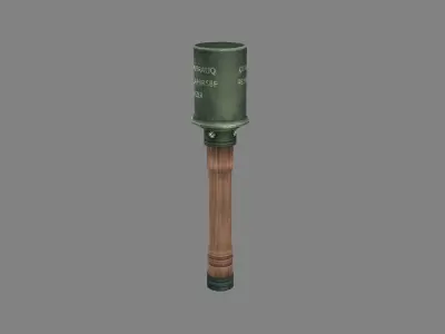 vintage grenade Low-poly 3D model