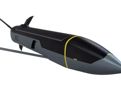 Barracuda-250 Missile Low-poly 3D model