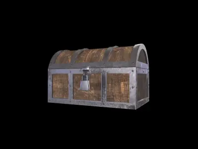 Old Chest Low-poly 3D model purchase