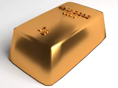 Goldbar 1gram 3D model