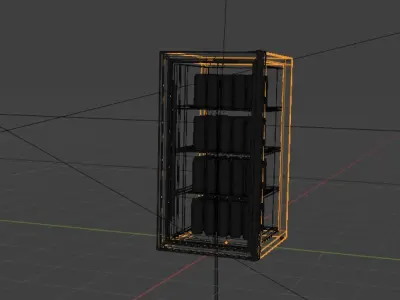 Fridge with energy drink Animation type commercial 3D model