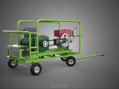PORTABLE WELDER WELDING POWER DIESEL ENGINE GENERATOR GENSET KVA 3D model