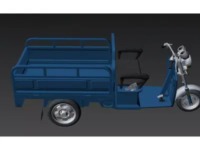 electric tricycle 3D model