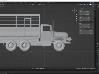 Kaiser Truck 1971 Custom Adventurer 3D model