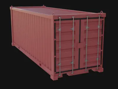 Container 3D Model Low-poly 3D model purchase
