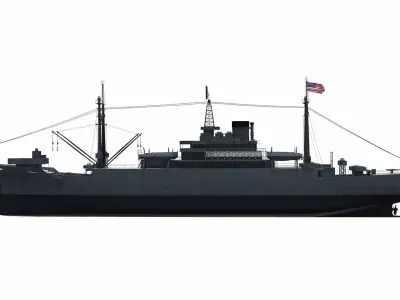 Ship 01 Low-poly 3D model