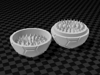 herb spices football grinder 3D print model