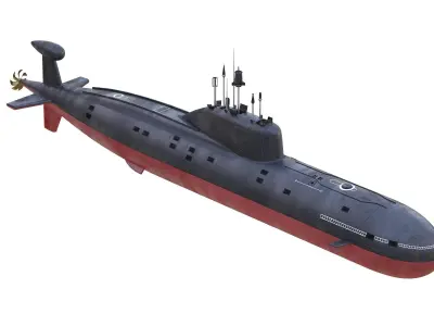 Nuclear Powered Attack Submarine Akula Class 3D model