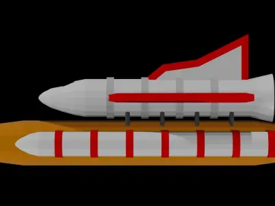 Low Poly Space Shuttle Free low-poly 3D model