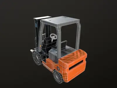 forklift Low-poly 3D model V2